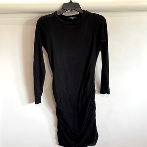 Express black ruched sweater dress